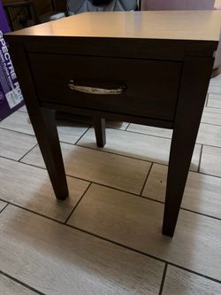 New accent table with drawer darker in person