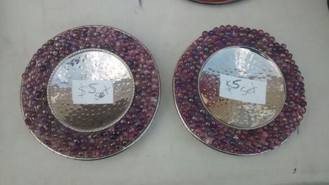 Candle holder plates