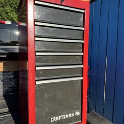 Sears Craftsman USA 6 Drawer Full Size Side Tool Box Ball Bearing 