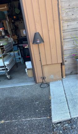 Wrought iron candle holder 45" tall