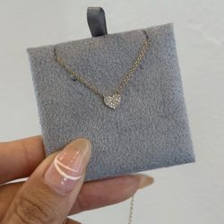 14k Solid gold Heart Necklace