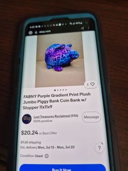 Plush piggy bank