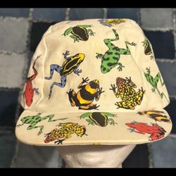Vintage Harborside Graphics All Over Print Frog cap Hat