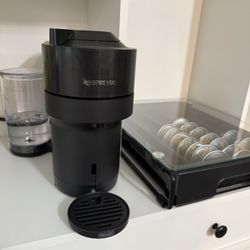 Nespresso Vertuo pop plus With Pods And Shelf