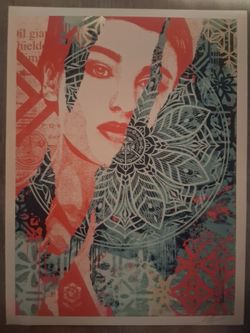 Shepard Fairey signed paintings