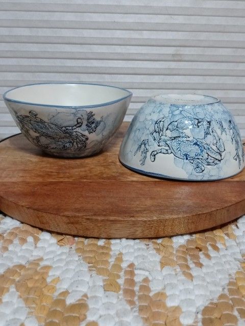 In Homestylez Chesapeake Bay White Crab Soup / Cereal 6" Bowls Set Of 2, Condition is "New". Shipped with USPS Priority Mail, UPS, FedEx.