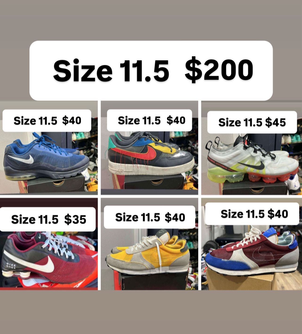 Nike Running Shoes Size 11.5 Men