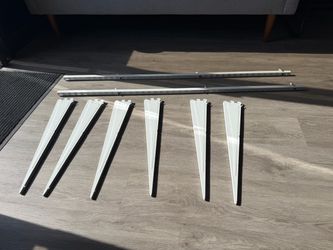 White Shelf Tracks heavy duty vertical rail - White