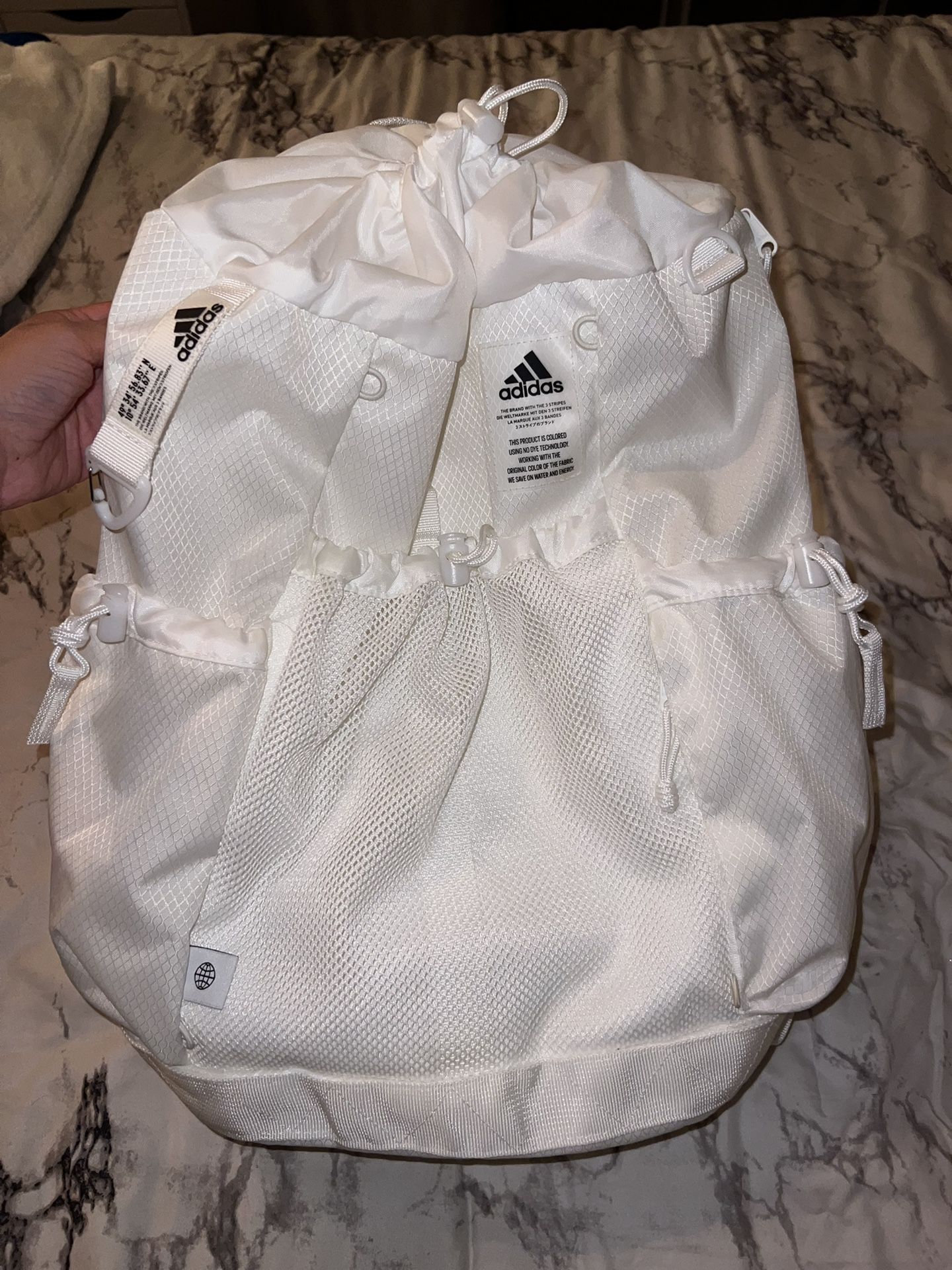 White Adidas Backpack 