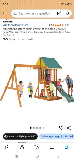 KidKraft Appleton Wooden Swing Set