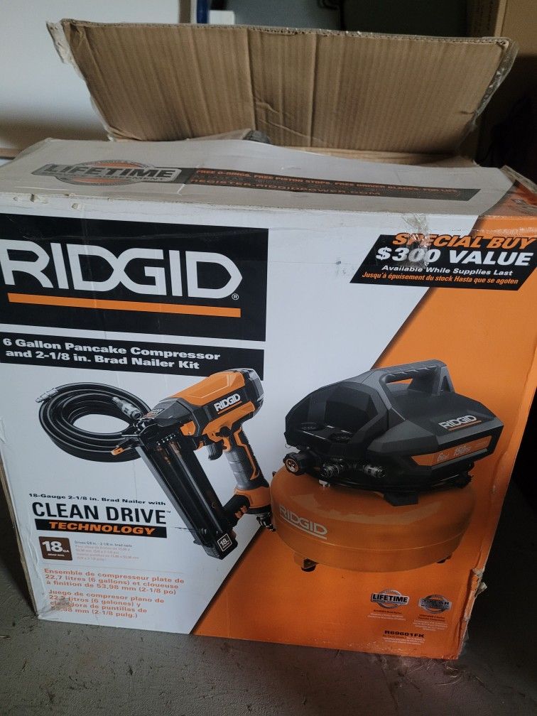 Air Compressor and Brad Nailer
