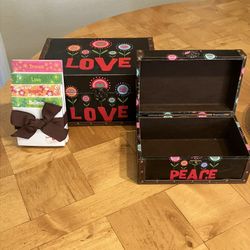 Retro 1960’s Storage Boxes/with Notepads 