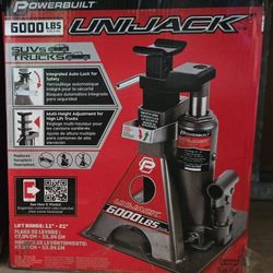 BRAND NEW IN BOX Powerbuilt 3 Ton Unijack Jack and Jack Stands in One 6000 Pound 
