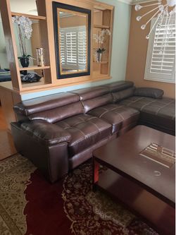 Brown coffee table