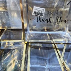 Clear /gold Thank You Boxes 