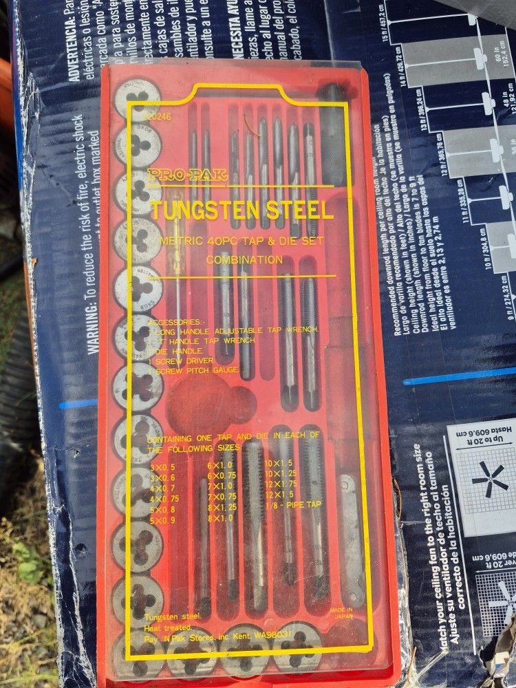 Tungsten Steel Metric Tap And Die Set
