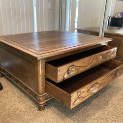 Solid Wood Coffee Table With Storage 