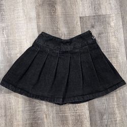 Toddler Girls Size 3T Black Denim Jean Skort Skirt