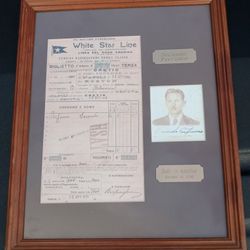 1920 White Star Line SS Cretic  3rd Class Passanger - Italy to America (Titanic)