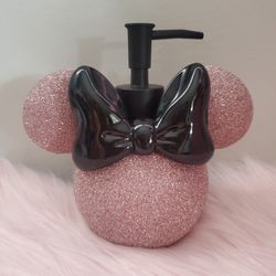 Minnie Mouse Rose Glitter Soap/ Lotion Dispenser 
