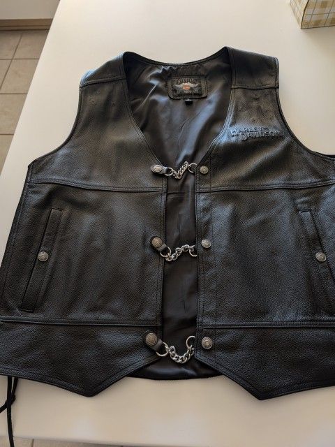 Harley Davidson Leather Man's Vest
