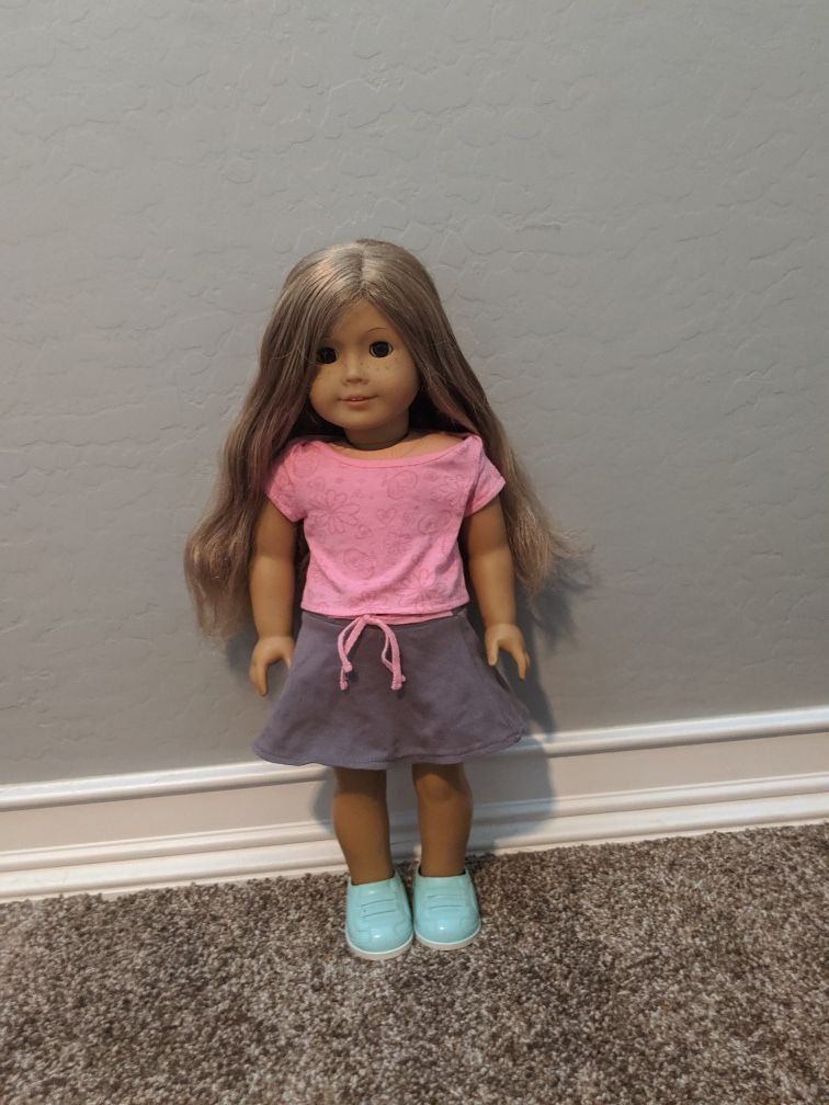 Custom American girl doll (blonde hair and brown eyes)