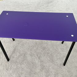Purple Glass Top Desk