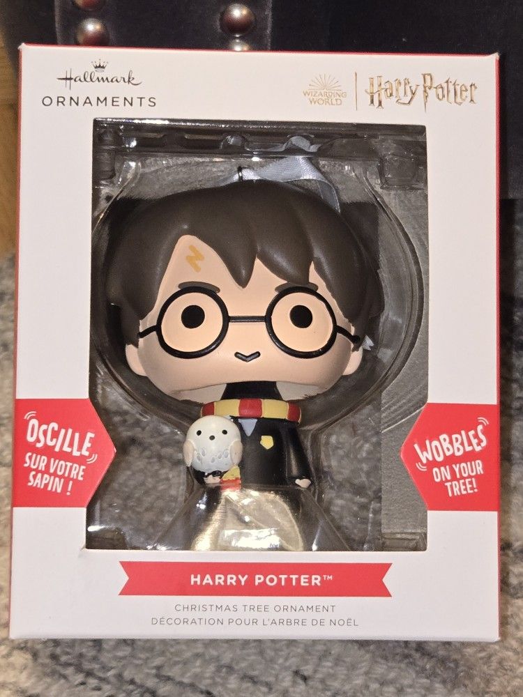 Harry Potter With Hedwig In Hand Ornament Wobbler Hallmark 