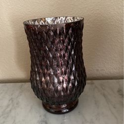 Glass Candle /flowers  Vase  With A Little  Candle Holder Bowl  