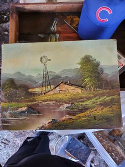 H Wilson Painting Beautiful Farm Landscape  Make An Offer