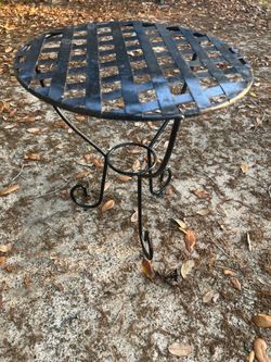 Metal end table