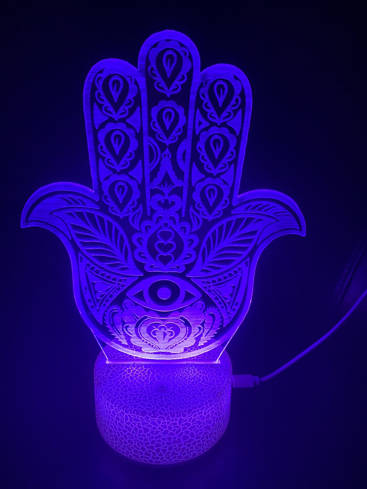 Beautiful Hamsa Hand Evil Eye 🧿 Custom 3d Lamps