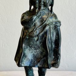 MAITLAND-SMITH, LTD. Green Bronze Statue - Little Girl Holding Her Shoe