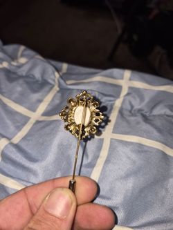 Vintage porcelain tie or blazer pin