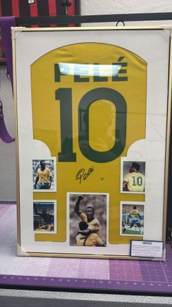 Pelé Signature Framed Jersey with certificate STEINER