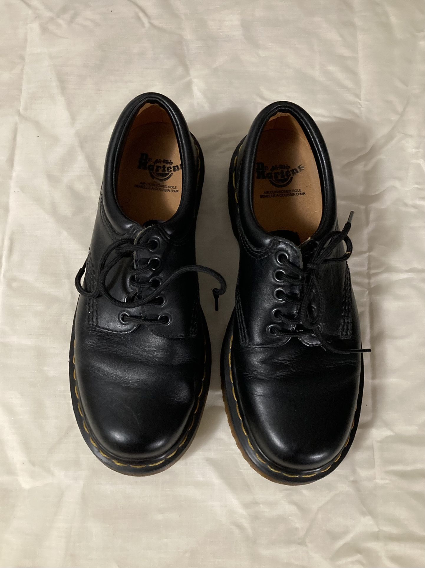 Dr. Martens black leather Oxford shoes boots Doc Doctor shoe pair boot marten
