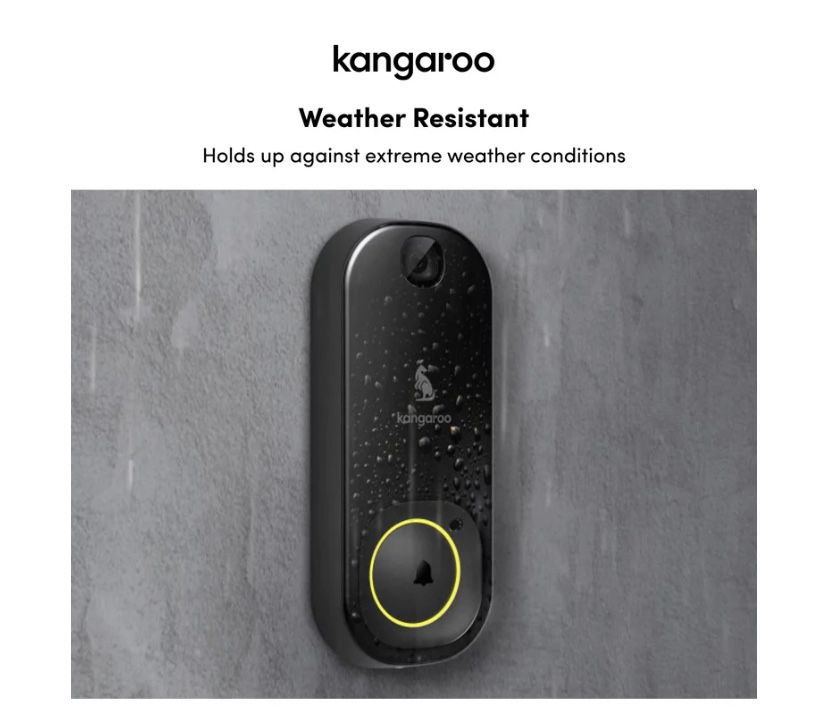 Kangaroo Security Photo Doorbell Camera + Chime