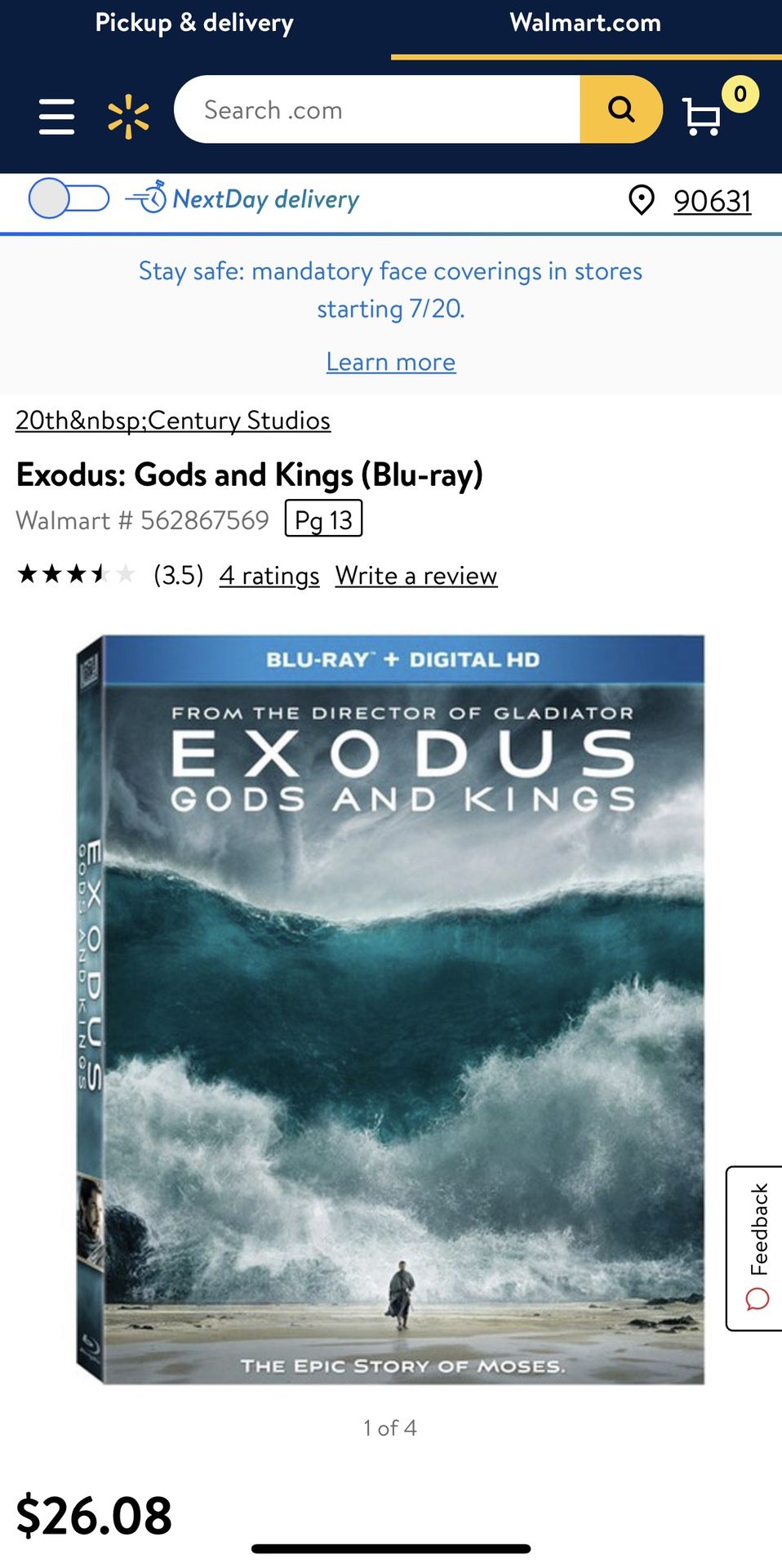 Exodus Gods and Kings: Blu-ray + DIGTAL HD