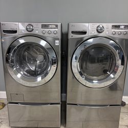 LG front load washer &. LG front load gas dryer set stainless steel 