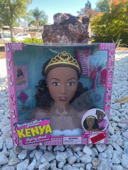 Styling Head Doll - Brown Hair with Gold Tiara