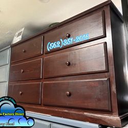 Six Drawer Dresser Pinewood Cafe Mueble Comoda Cajonera 