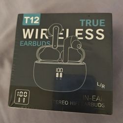 T12 True Wireless Earbuds 30 Or 2 For 50 Sealed Never Used Firm No Less See Pictures For Details Specs 