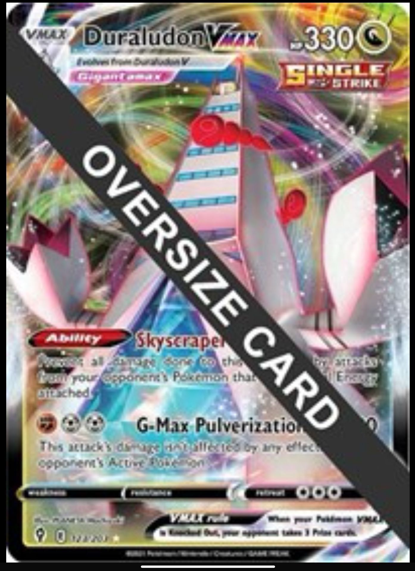 Duraludon VMAX Evolving Skies 123/203 Ultra Rare JUMBO Pokemon Card Oversized