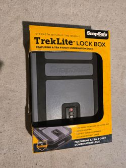 SnapSafe TrekLite Lock Box XL – TSA 4-Digit Combination Travel Safe