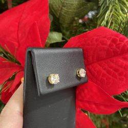14k LAB DIAMOND EARRINGS 