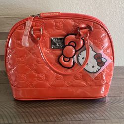 Hello kitty × Loungefly collaboration Tote Bag  Wallet Dust Bag Sanrio Red AS IS