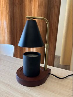 Black Electric Candle Warmer with Light