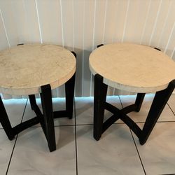 Stone Side Tables (2)