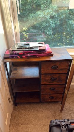 Storage Cabinet with Fabric Drawers