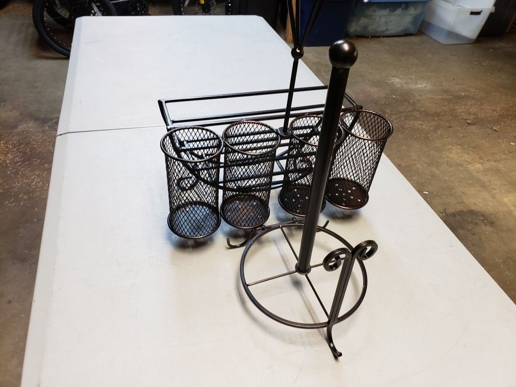New Foldable Metal Dining Room Table Caddie
